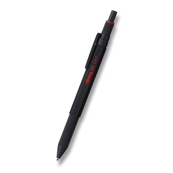 Psací potřeby - Kuličková tužka Multipen Rotring 600 Black 3 v 1 3 barvy + mechanická tužka 0,5mm