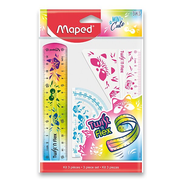 Školní a výtvarné potřeby - Pravítko Maped Twist´n Mini Cute 3dílná sada