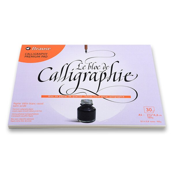 Papír tiskopisy - Blok Clairefontaine Calligraphy Pad A4, 30 listů, 125 g