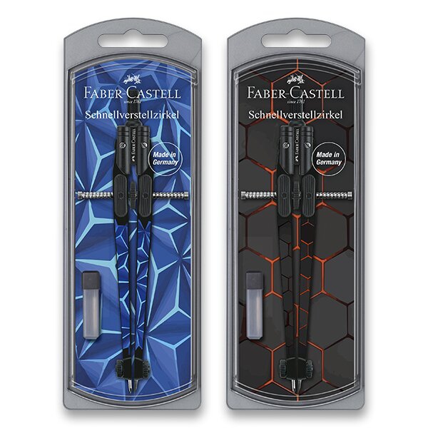 Psací potřeby - Kružítko Faber-Castell Quick Set Boys 2022 mix barev