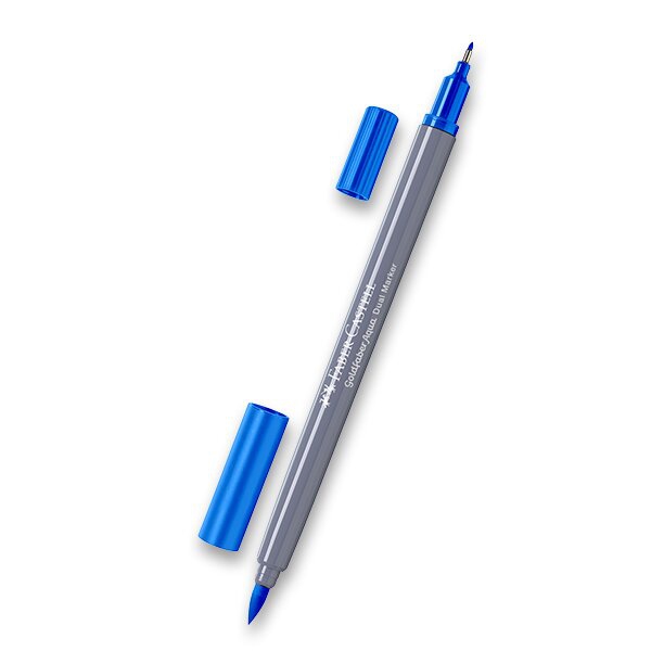 Psací potřeby - Popisovač Faber-Castell Goldfaber Aqua Dual Marker výběr barev modrá, 110