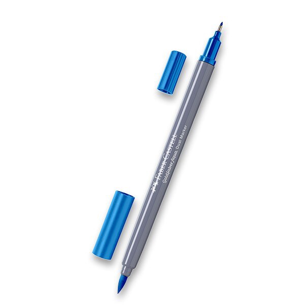 Psací potřeby - Popisovač Faber-Castell Goldfaber Aqua Dual Marker výběr barev azurově modrá, 449