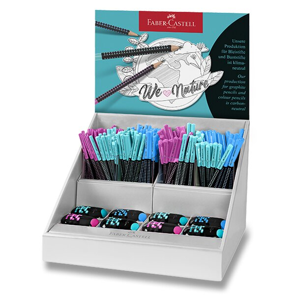 Psací potřeby - Grafitová tužka Faber-Castell Grip Two Tone stojánek, 72 ks
