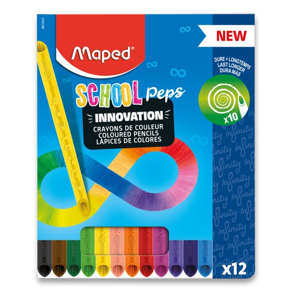 Psací potřeby - Pastelky Maped School Peps Infinity 12 barev