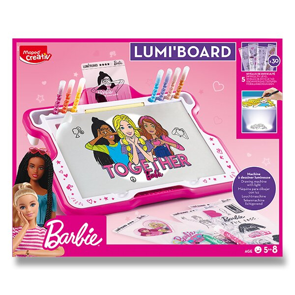 Školní a výtvarné potřeby - Sada Maped Creativ Barbie Lumi Board tabule s podsvícením