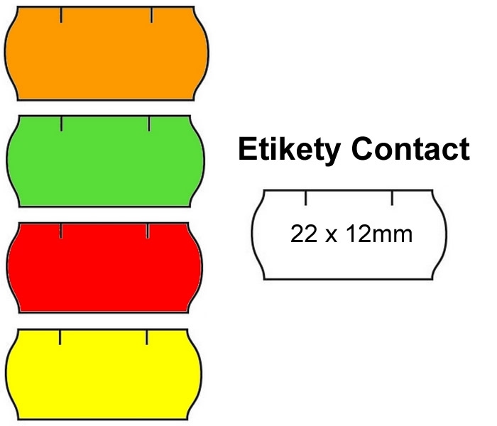 Papír tiskopisy - Cenové etikety Contact 22x12 mm
