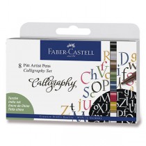 Popisovač Faber-Castell Pitt Artist Pen Calligraphy 8 kusů