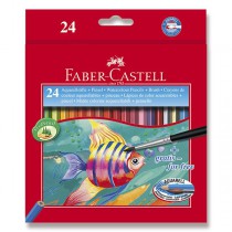 Akvarelové pastelky Faber-Castell 24 barev + štětec