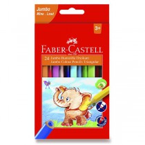 Pastelky Faber-Castell  Extra Jumbo 24 barev + ořezávátko