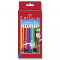 Pastelky Faber-Castell s barevnou pryží 12 barev