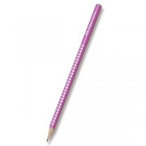 Grafitová tužka Faber-Castell Sparkle - perleťové odstíny tm. růžová