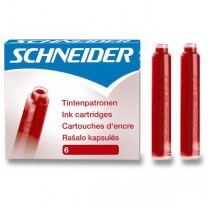Inkoustové bombičky Schneider, 6 ks červené