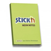 Samolepicí bloček Hopax Stick’n Notes Neon zelený