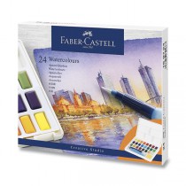 Vodové barvy Faber-Castell s paletkou 24 barev