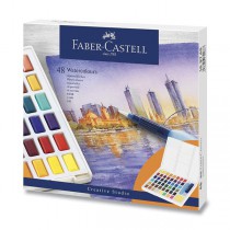Vodové barvy Faber-Castell s paletkou 48 barev