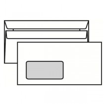 Obálka DL s oknem vlevo samolepící bílá  ( 45 x 95 mm )
