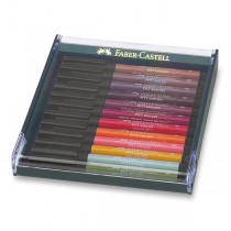 Popisovače Faber-Castell Pitt Artist Pen Brush 267422 12 ks, podzimní barvy