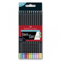 Pastelky Faber-Castell Black Edition neon, pastel, 12 barev