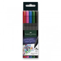 Fineliner Faber-Castell Grip 5 barev, základní barvy