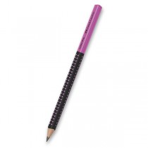 Grafitová tužka Faber-Castell Grip Jumbo Two Tone tvrdost HB, výběr barev černá/růžová