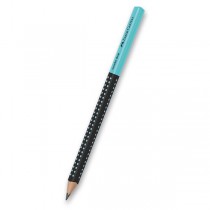 Grafitová tužka Faber-Castell Grip Jumbo Two Tone tvrdost HB, výběr barev černá/tyrkysová