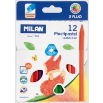 Pastelky Milan Plasticolor 12 barev