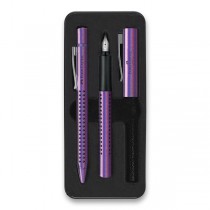 Sada Faber-Castell Grip Edition plnicí pero a kuličková tužka, výběr barev fialová
