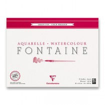 Akvarelový blok Clairefontaine Fontaine Cold Pressed 30 x 40 cm, 25 listů, 300 g