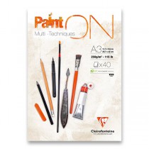 Blok Clairefontaine Paint on White A3, 40 listů, 250g