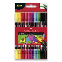 Oboustranné dětské fixy Faber-Castell Neon 10 barev