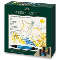 Popisovač Faber-Castell Pitt Artist Pen Dual Marker sada 20 ks