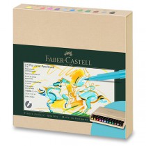 Popisovač Faber-Castell Pitt Artist Pen Brush studio box, 12 ks