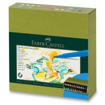 Popisovač Faber-Castell Pitt Artist Pen Brush studio box, 24 ks