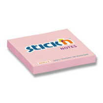 Samolepicí bloček Hopax Stick’n Pastel Notes 76 × 76 mm, 100 listů, výběr barev růžová