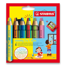 Pastelka Stabilo Woody 3 in 1 Duo 6 barev