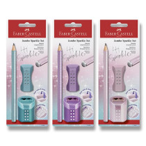 Grafitová tužka Faber-Castell Sparkle Jumbo set, perleťové odstíny, mix barev