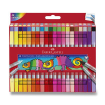 Oboustranné dětské fixy Faber-Castell 40 barev