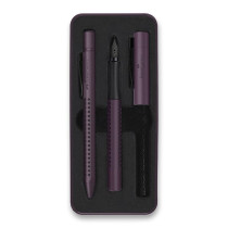 Sada Faber-Castell Grip Edition 2010 plnicí pero a kuličkové pero, výběr barev vínová