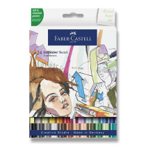 Popisovač Faber-Castell Goldfaber Sketch Dual Marker sada, 24 barev