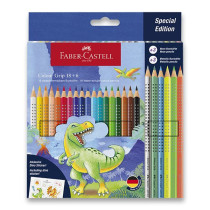 Pastelky Faber-Castell Colour Grip Dinosaurus souprava, 24 ks