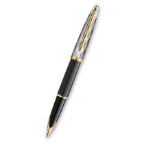 Waterman Carène Reflections of Paris SE DLX Black GT plnicí pero hrot F