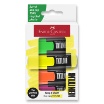 Zvýrazňovače Faber-Castell Short TXTLNR SF 4 ks