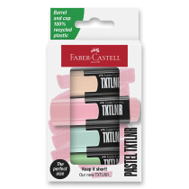 Zvýrazňovače Faber-Castell Short TXTLNR Pastel 4 ks