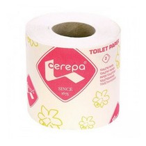 Toaletní papír CEREPA BASIC, bílý recyklát, 2 vrstvy, návin 21m